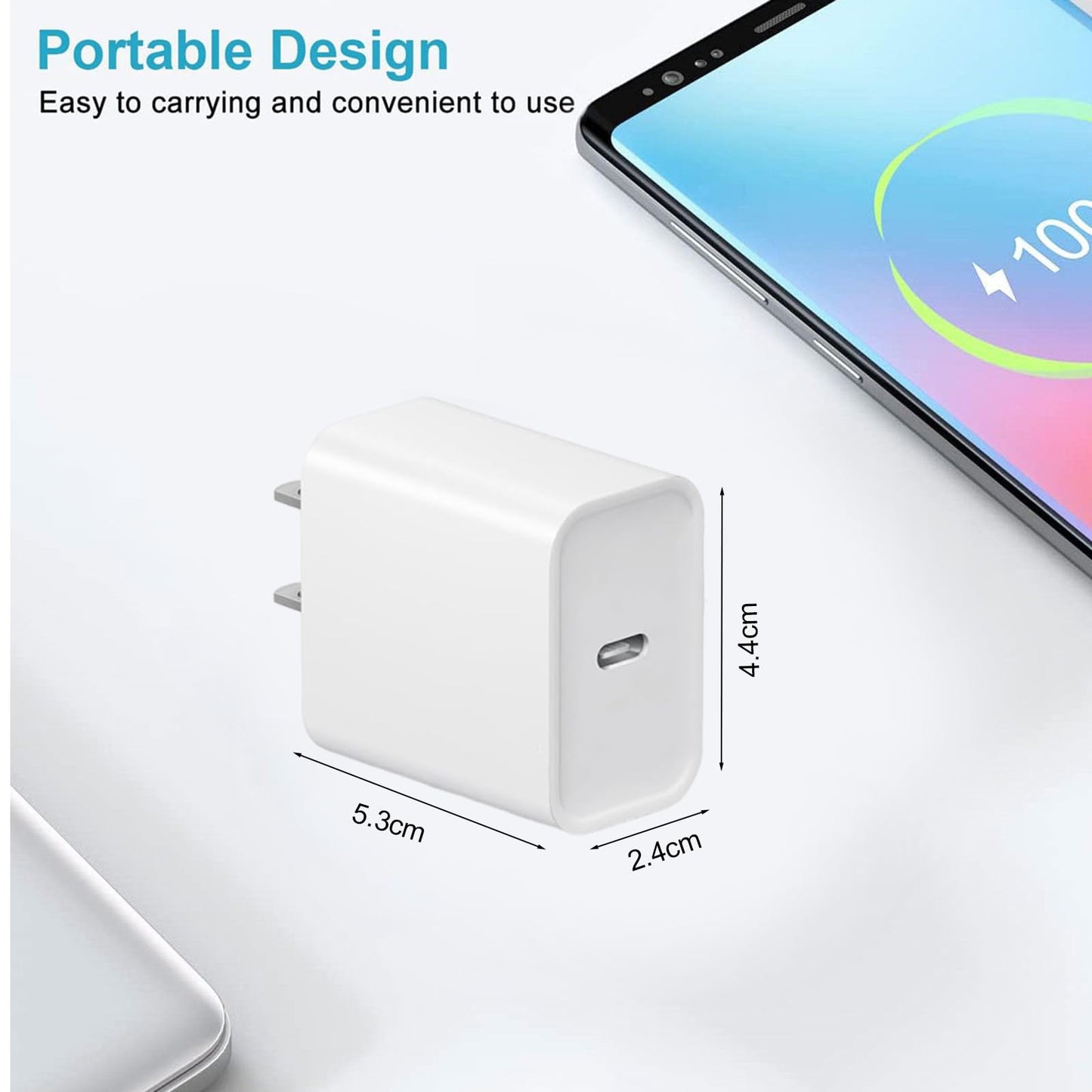 16 15 Chargeur : Charge rapide – Chargeur USB C – IPhone 17 16 Charge avec 3 packs
