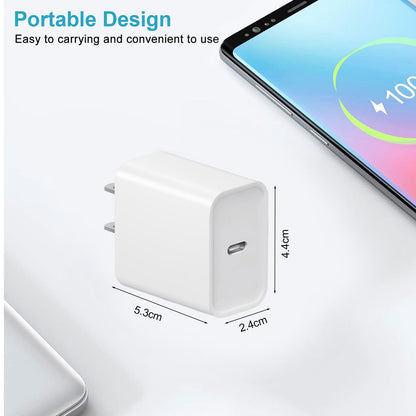 16 15 Chargeur : Charge rapide – Chargeur USB C – IPhone 17 16 Charge avec 3 packs