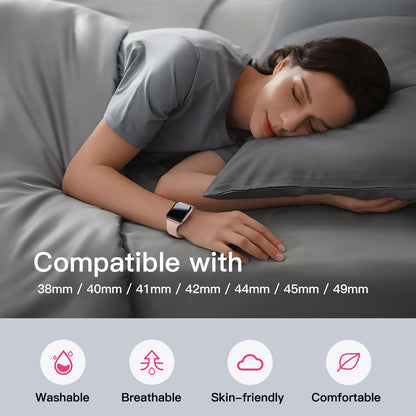 Watch Sport Silicone Band — Waterproof Soft Replacement Strap for Series 1-9, SE
