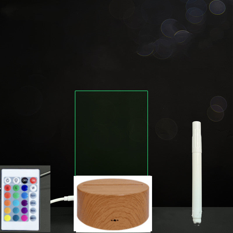Tableau de messages manuscrits en acrylique 3D avec lumière LED