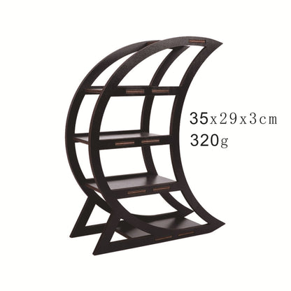 Estante decorativo de mesa en forma de media luna