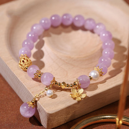 Guirlande Lumineuse Fleur avec Pendentif Violet Cercle Unique au Lithium