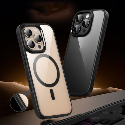Magnetic Airbag Drop-Resistant iPhone 16 Case – TPU + PC Transparent Cover