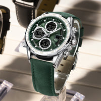 Alloy Leather Men's Business Watch Luminous Waterproof