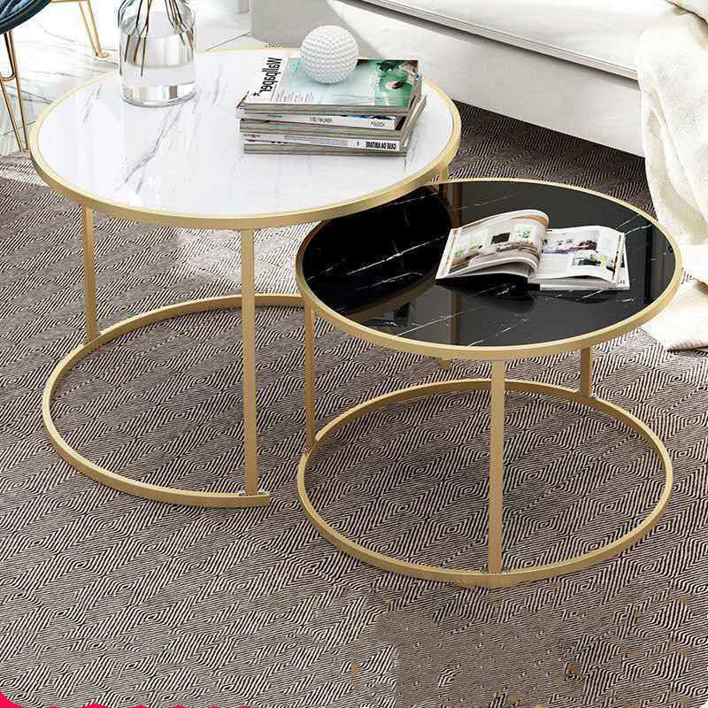 Table basse ronde combinée pour canapé de hall