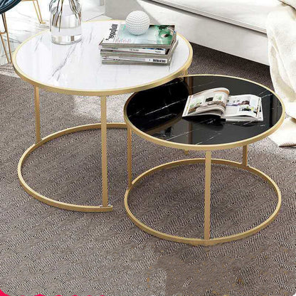 Table basse ronde combinée pour canapé de hall