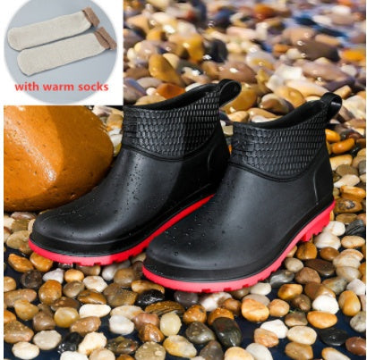 Bottes de pluie à semelle en acier, anti-écrasement et anti-perforation, type bottes en caoutchouc, chaussures aquatiques