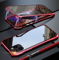 Metal Glass Magnetic iPhone 11 Case – Slim Solid Color Back Cover | 4 Colors