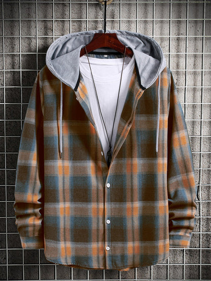 Loose Long-sleeved Blouse Plus Size Checkered Shirt