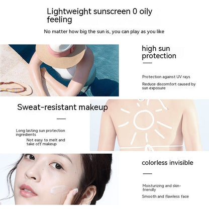 Petite Bouteille Dorée Crème Solaire Visage Protection UV Anti-cernes Rafraîchissant Blanchissant Femme