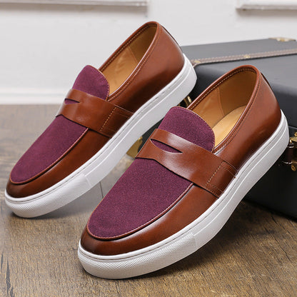 Thick-Sole Casual Leather Shoes – Wedge Heel, 3 Colors