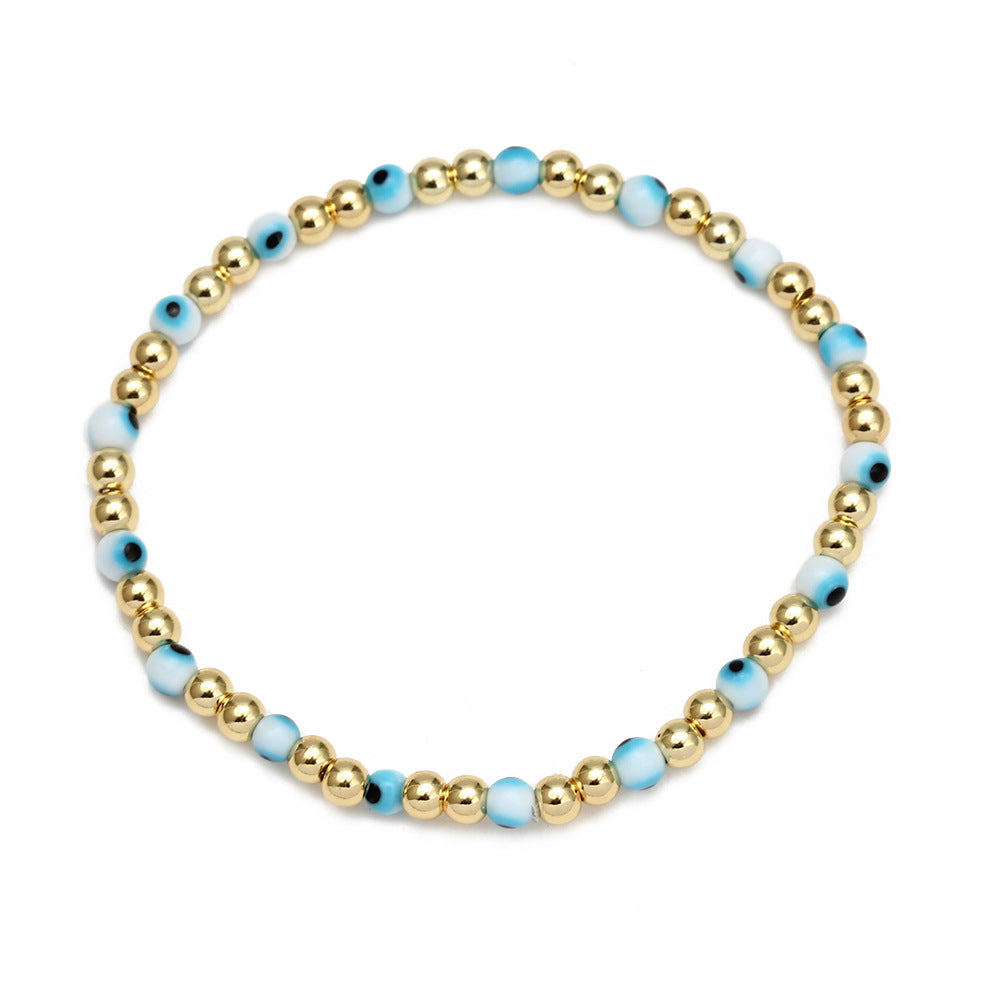 Women's Evil Eye Beads Bracelet Set – Colorful Boho Stackable Bracelets for Protection & Style