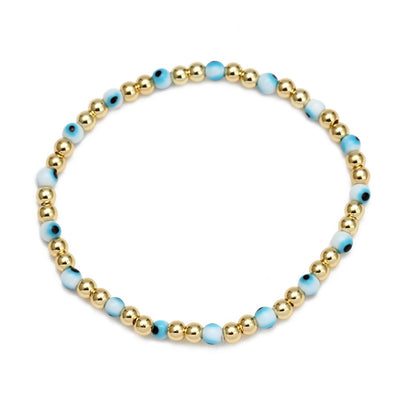 Women's Evil Eye Beads Bracelet Set – Colorful Boho Stackable Bracelets for Protection & Style