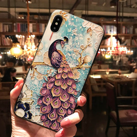 Compatible avec les coques de téléphone Apple à motif paon