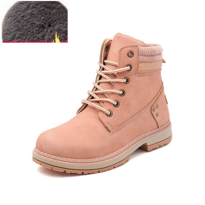 Women's British Style High Top Plus Size Cotton Martin Boots