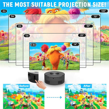 Mini-projecteur intelligent WiFi portable 1080P Home Cinéma vidéo LED pour lecteurs multimédias