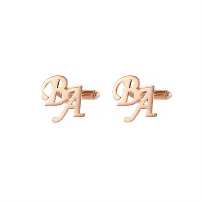 Fashionable DIY French Men's Stainless Steel Cufflinks