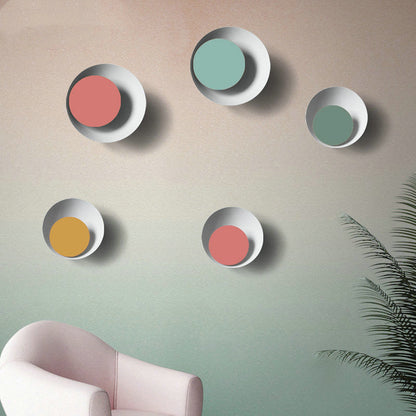 Lámpara de pared redonda de macaron colorido eclipse
