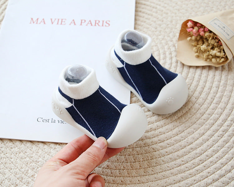 Chaussons Chaussettes, Chaussures Antidérapantes Bébé, Semelle Souple, Couvre-Chaussures d'Intérieur, Pieds