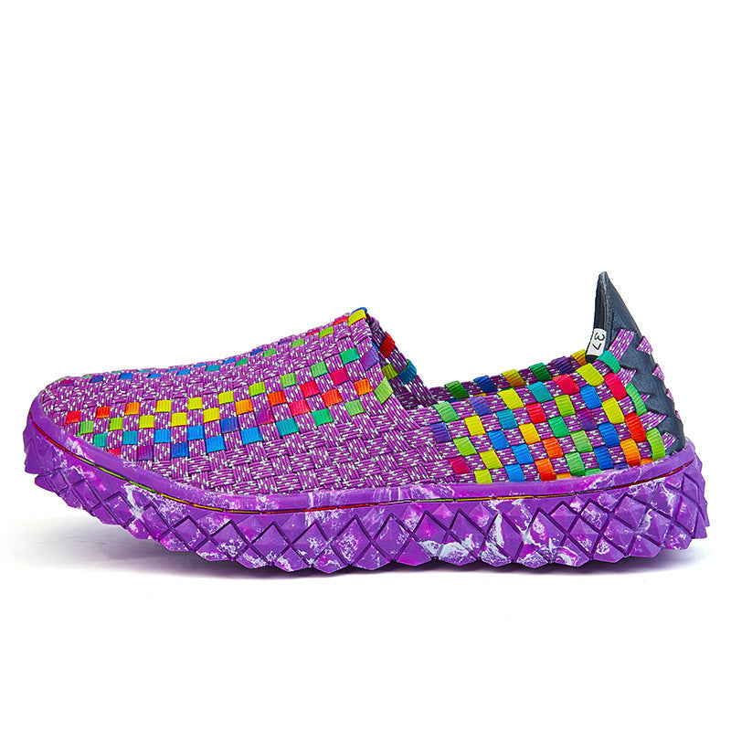 Chaussures tressées Homme Chaussures de sport décontractées Mocassins élastiques
