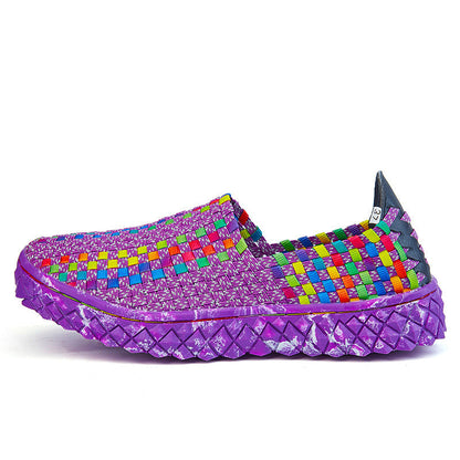 Chaussures tressées Homme Chaussures de sport décontractées Mocassins élastiques
