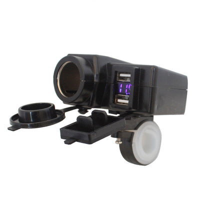 Accessoires de Modification pour Moto, Scooter, Voiture, Allumage de Cigarette, Double Port USB, Chargeur de Voiture Modifié avec Fil 42A