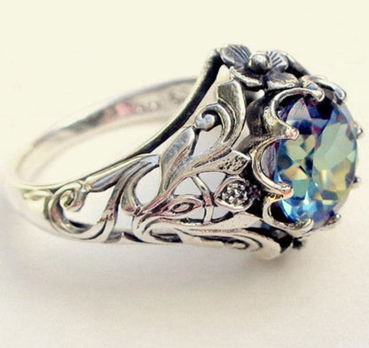 Vintage alloy set topaz jewelry