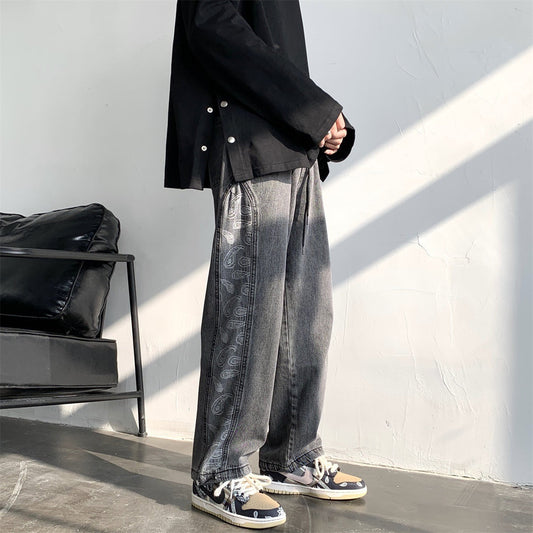 Retro Loose Wide-Leg Jeans – Streetwear