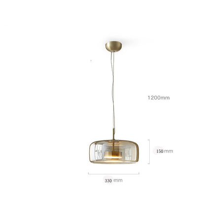 Lustre en verre simple pour chambre à coucher et salon