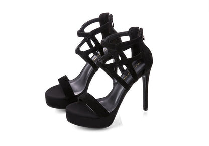 New size suede women's shoes with back zip