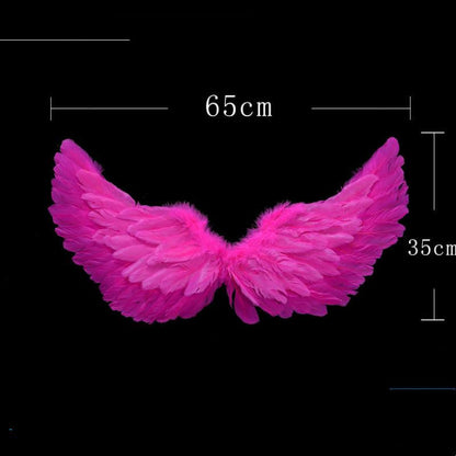 Ailes Accessoires Fleur Fille Robe De Fête Halloween Noël Spectacle Ailes en Plumes
