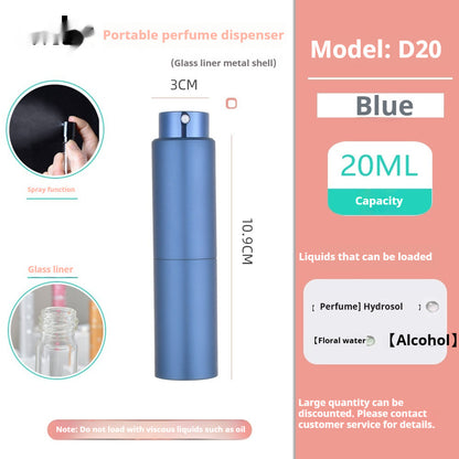 In Stock Wholesale Perfume Sub-bottles 20ML Rotating Bottle Glass Liner Removable Nozzle