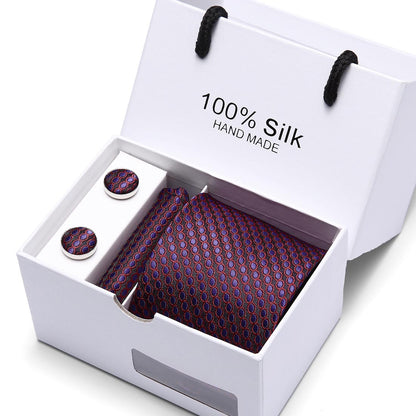 Caja de regalo para hombre, traje de 5 piezas, corbata de negocios formal para boda