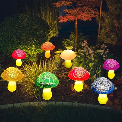 Solar Mushroom Garden Lights Outdoor, 6 LED Decorative Landscape Lights IP65 Waterproof