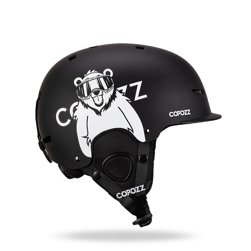 Casque de ski intégré avec lunettes de protection simples et doubles pour adultes