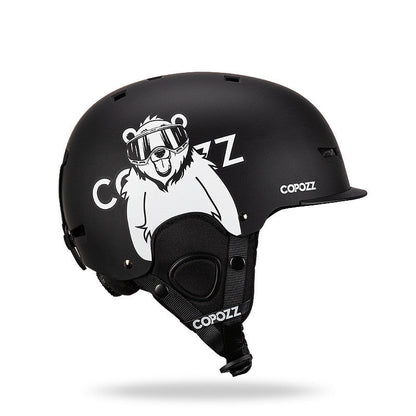 Casque de ski intégré avec lunettes de protection simples et doubles pour adultes