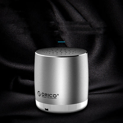 Haut-parleur Bluetooth compact en acier, basses puissantes, mini pour téléphone portable