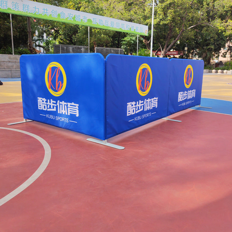 Clôture d'enceinte à chevalet double pour entraînement rapide de basket-ball en exposition avec publicité par déflecteur