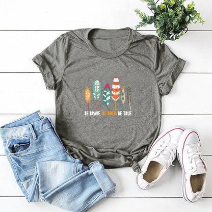 Casual Plus Size Cotton Women's Short Sleeve