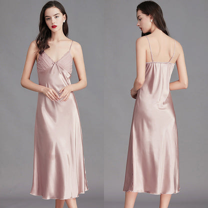 Pajamas Women Summer Ladies Ice Silk