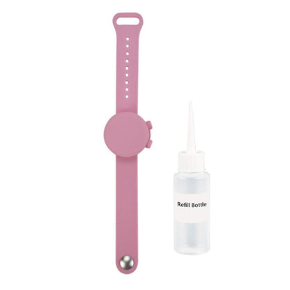 Pulsera desinfectante de silicona para exteriores con desinfectante de manos