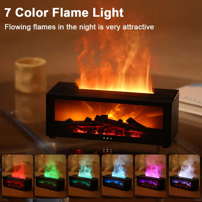 3D Flame Aromatherapy Diffuser Set – 7-Color LED, Remote & 12 Essential Oils