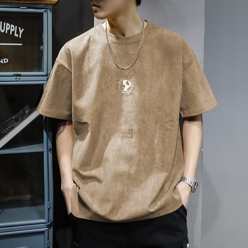 American-style Heavy Short-sleeved T-shirt Men's Summer High Sense