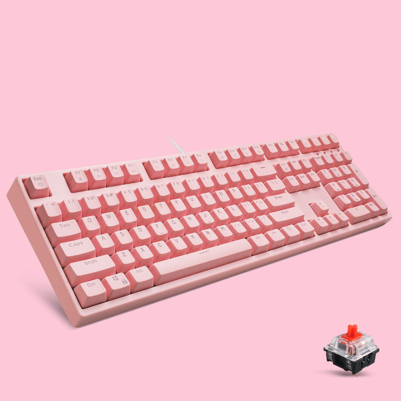 Teclado mecánico para computadora de escritorio Cute Girl