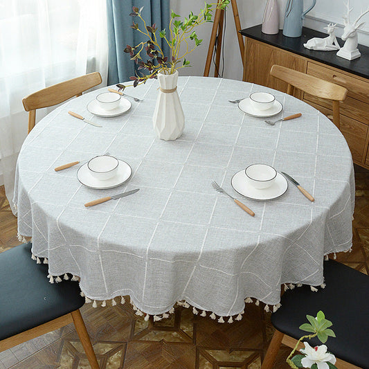 Mantel Redondo Grande para Comedor del Hogar