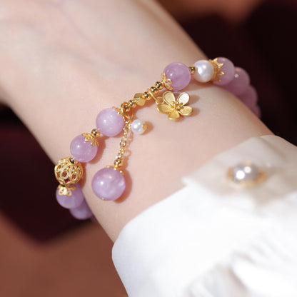 Guirlande Lumineuse Fleur avec Pendentif Violet Cercle Unique au Lithium