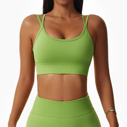 Shockproof Beauty Back Sportswear Seamless Gathering Vest Women