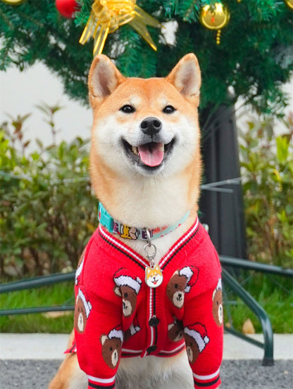 Pull Chien Fête Festive Rouge Nouvel An Vœux