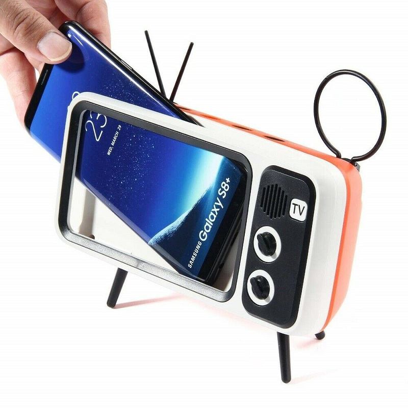Retro TV Bluetooth Speaker Phone Holder