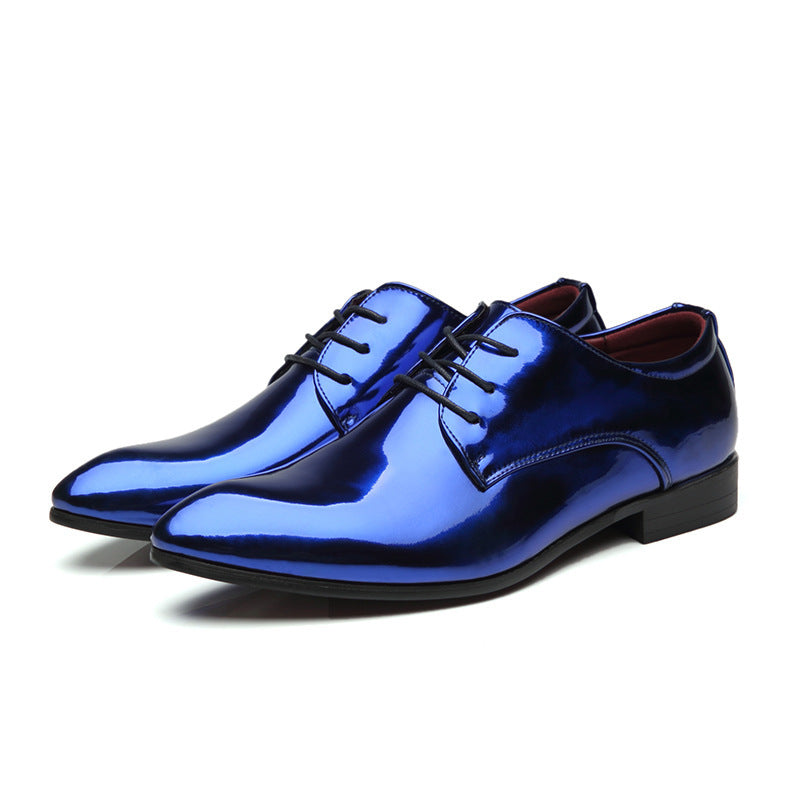Chaussures en cuir à bout pointu britanniques pour hommes, mode, chaussures pour hommes en cuir brillant, chaussures en cuir de commerce extérieur Amazon Wish LAZADA